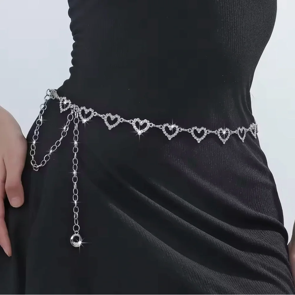 Heart-shaped Adjustable Waist Chain Belt for Women